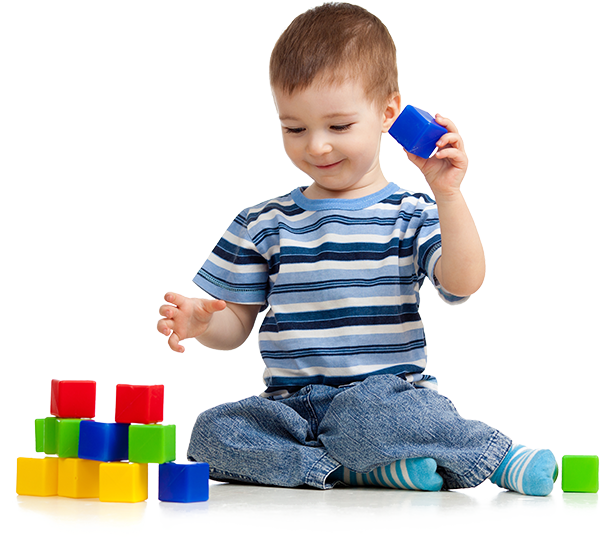 Boy with blocks